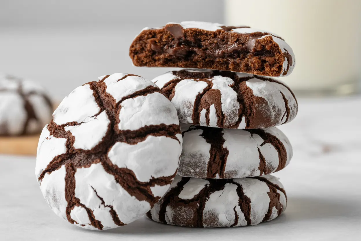 Cake Mix Chocolate Crinkle Cookies