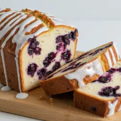Sourdough Discard Blueberry Bread recipe card
