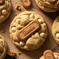 White Chocolate Chip Biscoff Cookies Recipe Card