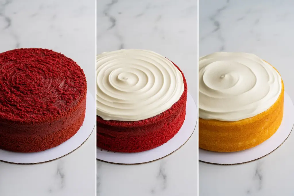 Christmas Peppermint Cake with White Chocolate Buttercream 19 Frosting Christmas Peppermint Cake Layers