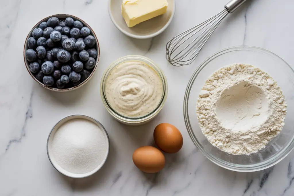 Sourdough Discard Blueberry Bread Ingredients