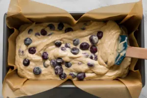 Sourdough Discard Blueberry Bread batter