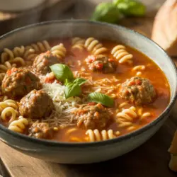Italian Meatball Soup (Easy One-Pot Meal) 2 Creamy Italian Meatball Soup recipe card