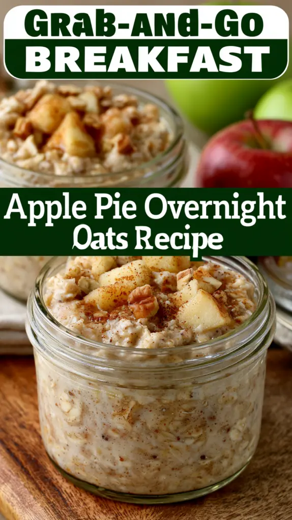 Healthy Overnight Oats Recipe (10 Flavor Toppings) 8 Apple Pie Overnight Oats