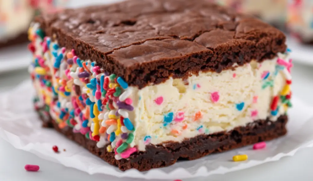 Chocolate Ice Cream Sandwiches with Sourdough Discard 5 Birthday Cake Ice Cream Sandwiches