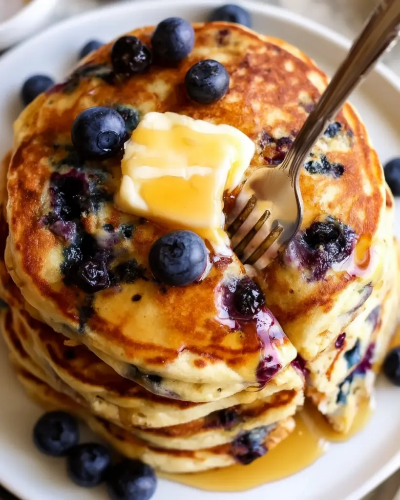 Fluffy Sourdough Discard Pancakes 5 Blueberry Lemon Pancakes