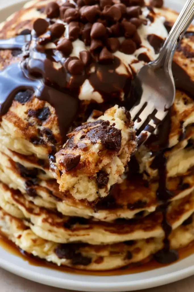 Fluffy Sourdough Discard Pancakes 4 Chocolate Chip Sourdough Pancakes