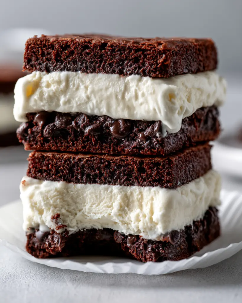 Chocolate Ice Cream Sandwiches with Sourdough Discard 4 Chocolate Chips Ice Cream Sandwiches
