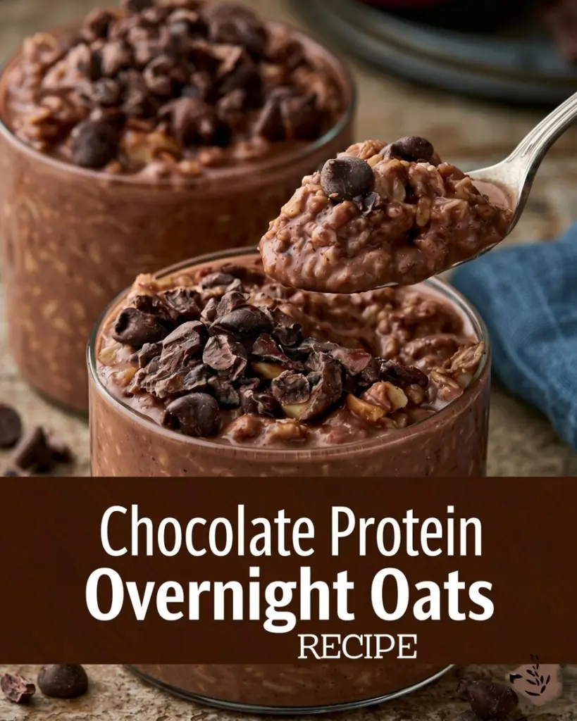 Healthy Overnight Oats Recipe (10 Flavor Toppings) 6 Chocolate Protein Overnight Oats