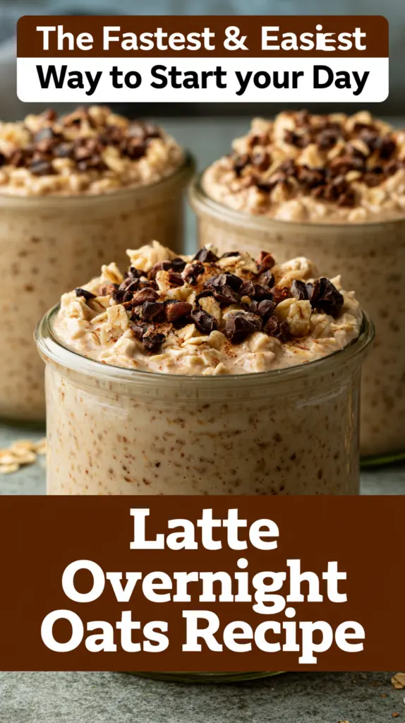 Healthy Overnight Oats Recipe (10 Flavor Toppings) 9 Latte Overnight Oats