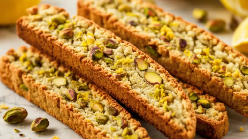 Lemon Pistachio Biscotti