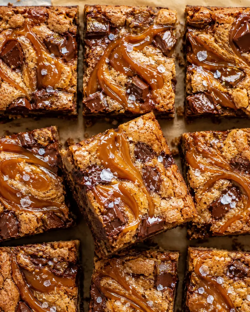 Sourdough Discard Blondies 11 Salted Caramel Blondies