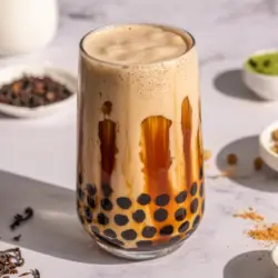 classic homemade boba tea recipe card