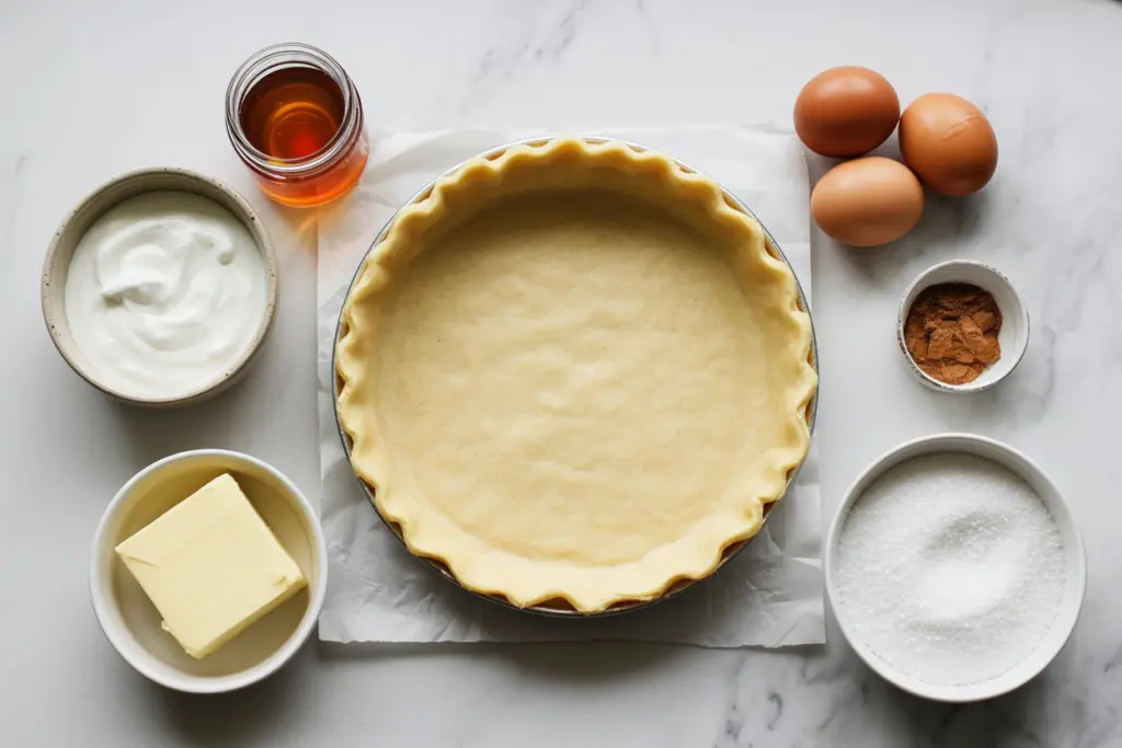 Ingredients for Greek honey pie recipe