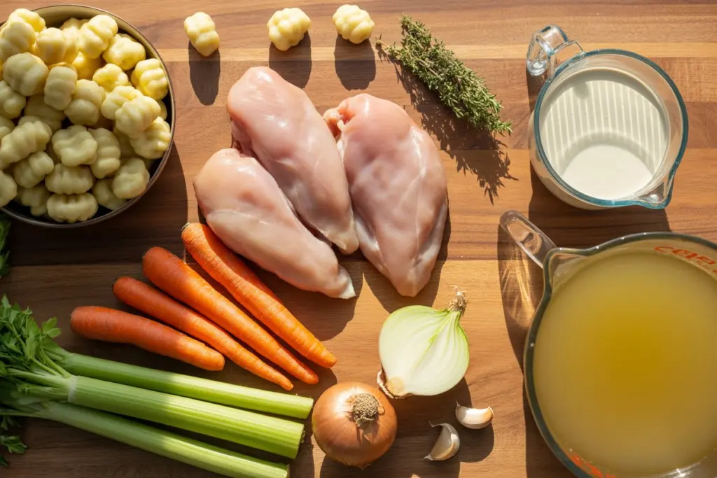 ingredients for crockpot chicken gnocchi soup