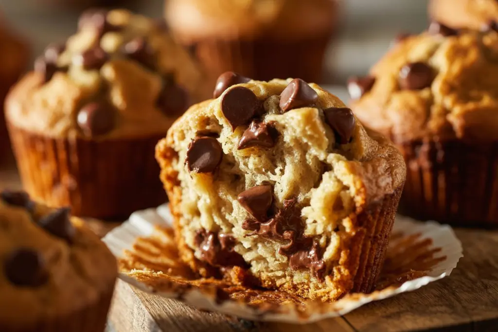 Banana Swirl Peanut Butter Muffins