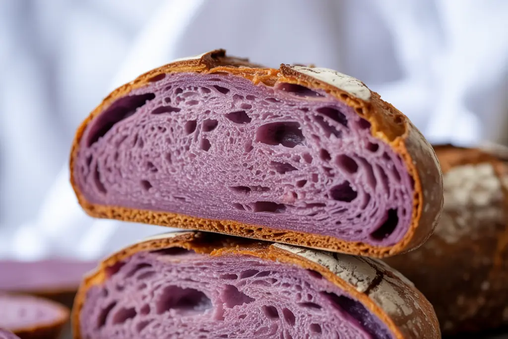 Purple Sweet Potato Sourdough Bread recipe card