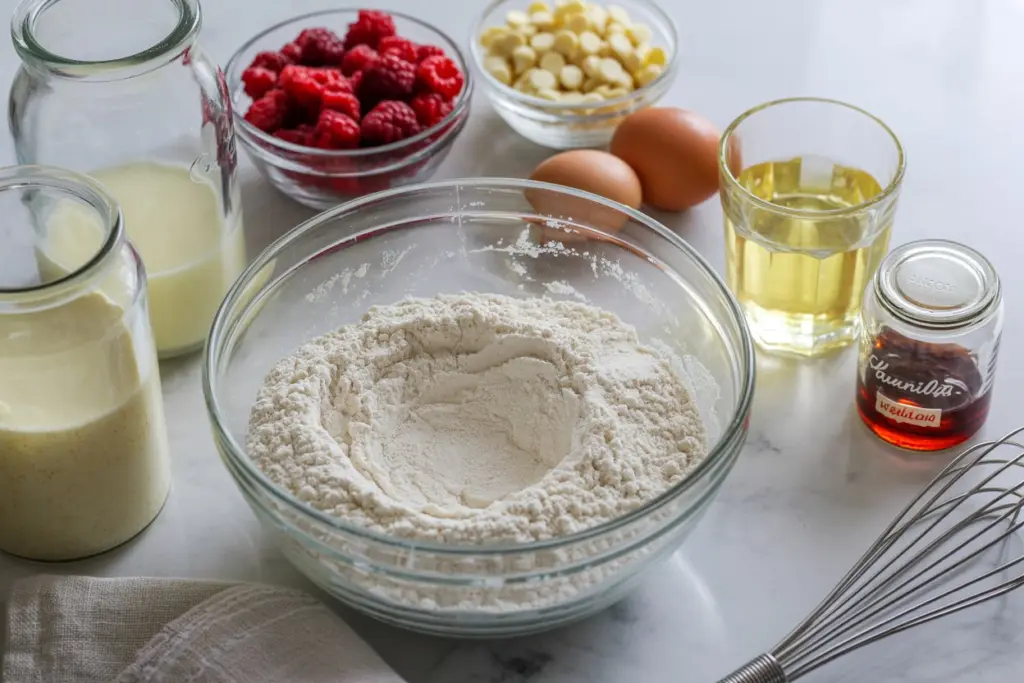 Ingredients for Sourdough Raspberry Muffins