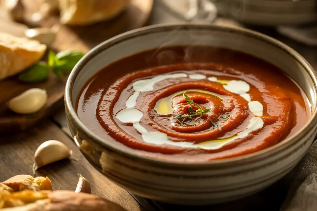 23+ Best Soup Recipes (Easy & Homemade) 19 Creamy Roasted Garlic Tomato Soup recipe card