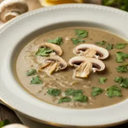 Easy Creamy Mushroom Soup 5 creamy mushroom soup recipe card