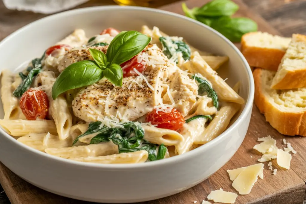 Ricotta Chicken Pasta with Tomatoes 4 Spinach and Ricotta Chicken Pasta with Tomatoes