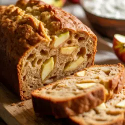 Quick Sourdough Discard Apple Bread recipe card