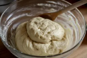 Sourdough English muffins dough