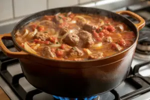 One-Pot Sausage Spinach Tortellini Soup