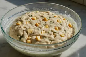 Italian Herbs and Cheese in Sourdough Bread