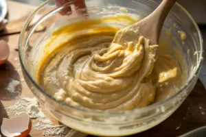 mix sourdough banana bars batter