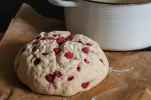 Raspberry Sourdough Bread with Cream Cheese