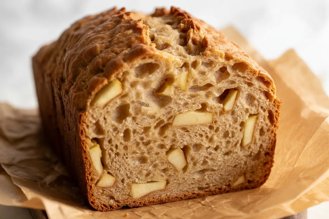 Quick Sourdough Discard apple bread