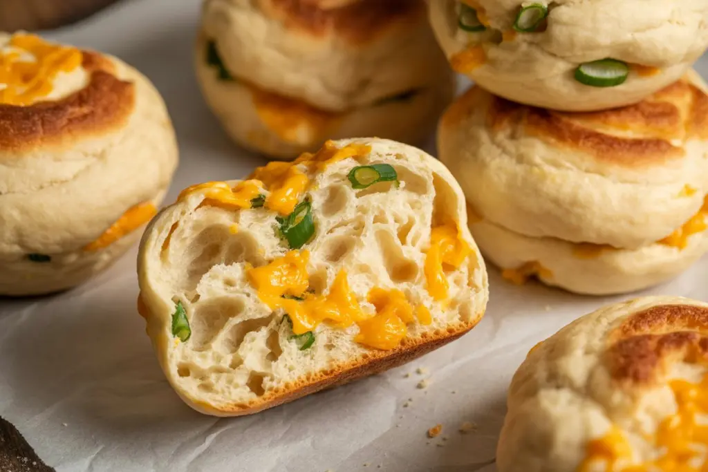 Sourdough English Muffins (Overnight Recipe) 8 Cheddar Scallion Sourdough English Muffins