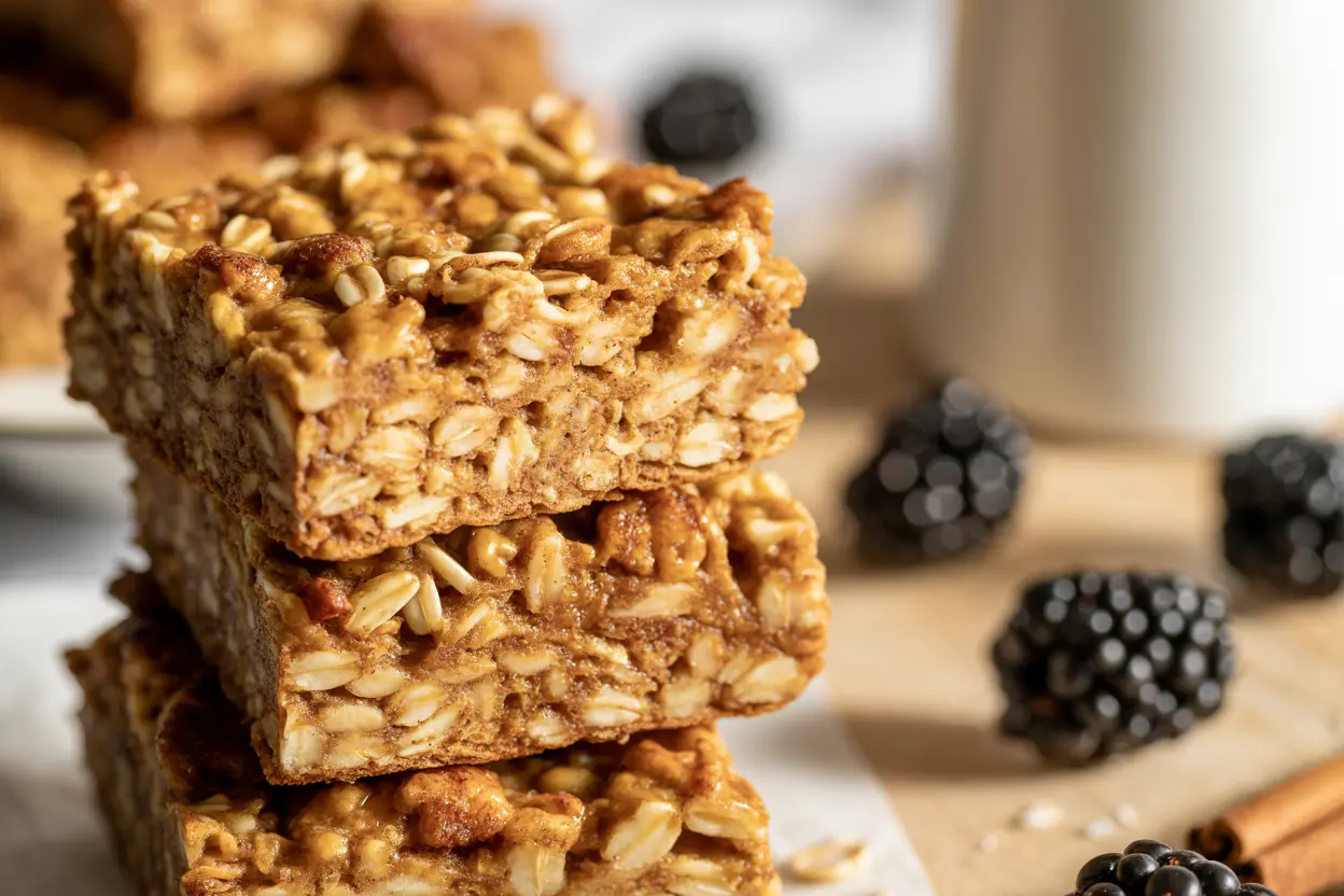 Maple Cinnamon Sourdough Oatmeal Breakfast Bars