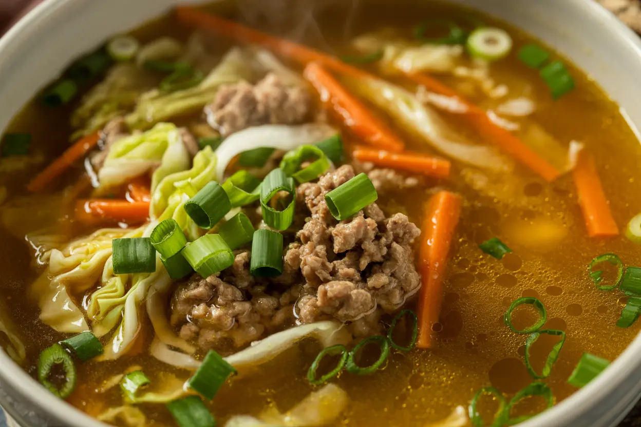 One Pot Egg Roll Soup Recipe