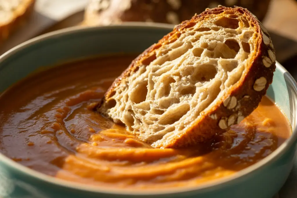 honey oat sourdough bread loaf with golden crust