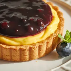 Blueberry Lemon Curd Tart recipe card
