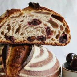 Chocolate Cherry Sourdough Bread recipe card
