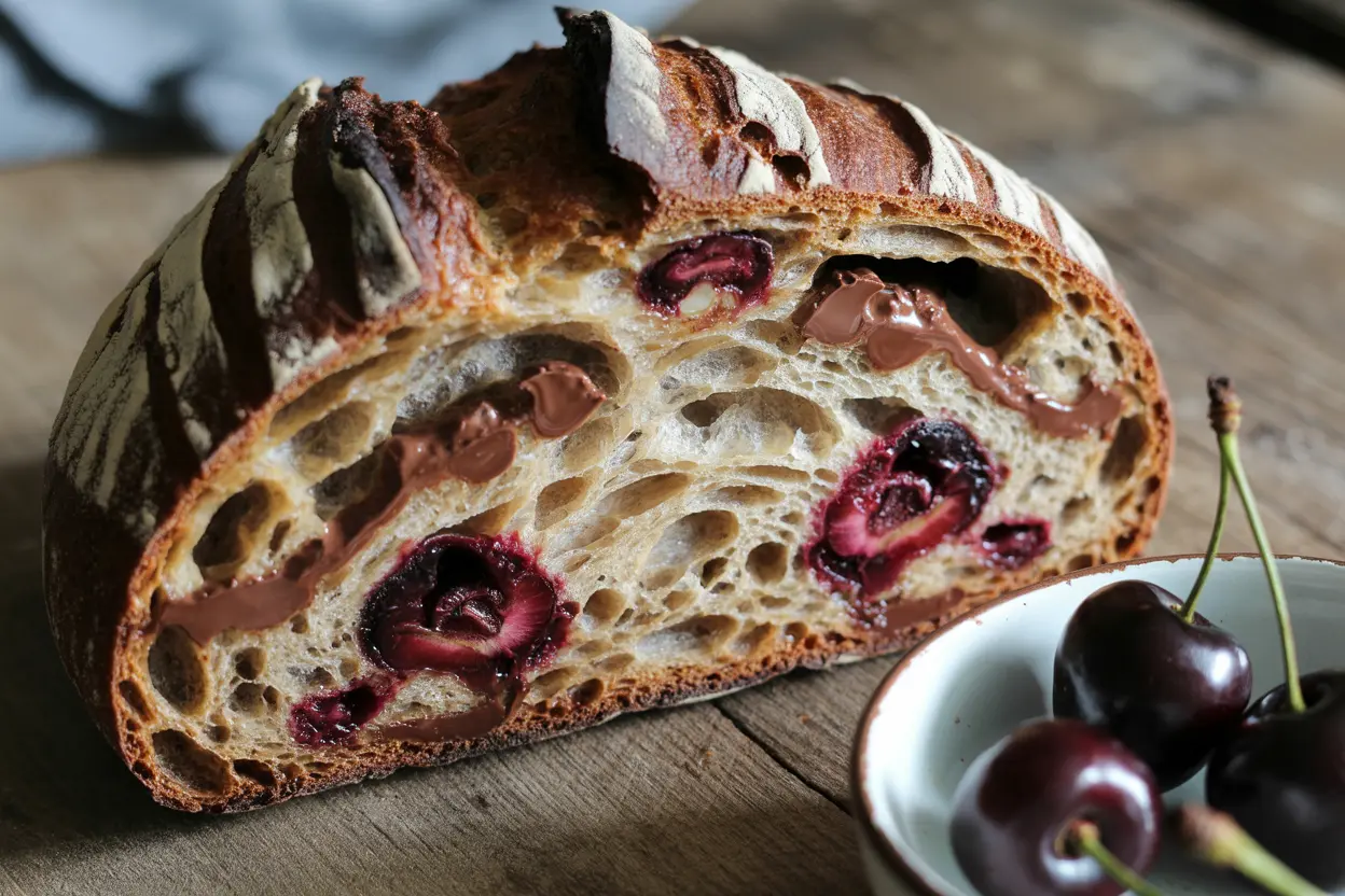 Chocolate Cherry Sourdough Bread