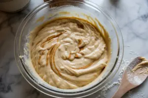 sourdough cinnamon muffins batter