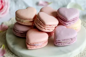 Valentine’s Heart Macarons (Best French macarons)