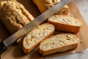 Sliced Sourdough Discard Biscotti