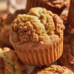 Sourdough Cinnamon Muffins with Crumble Topping recipe card