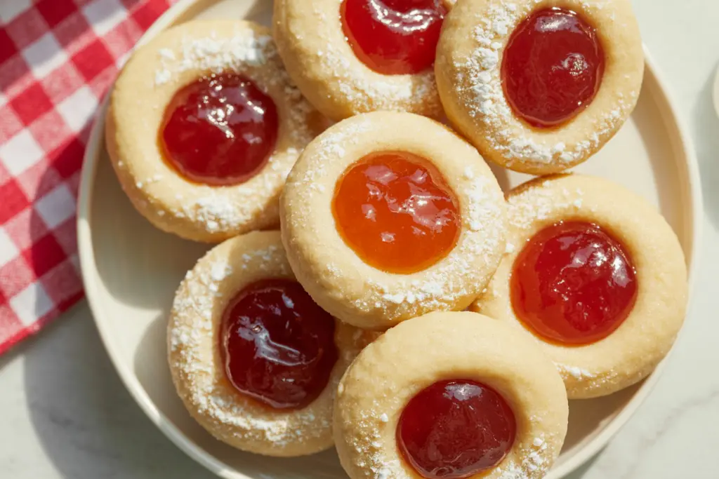Easy Thumbprint Sourdough Discard Cookies