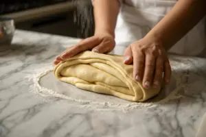 fold sourdough biscuits dough