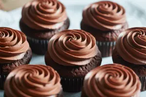 Chocolate Sourdough Cupcakes with Chocolate Frosting