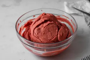 Sourdough Red Velvet Cookies dough