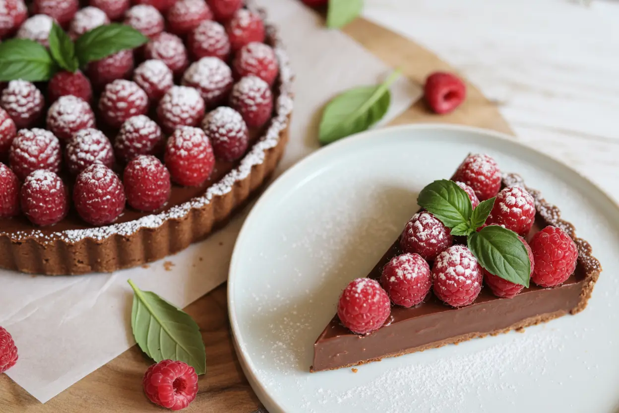 Easy Raspberry Chocolate Tart