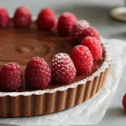 Raspberry Chocolate Tart recipe card