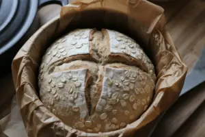 Rustic Honey Oat Sourdough Bread